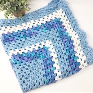 Vintage Handmade Crochet Blanket - Throw 36”x 36”